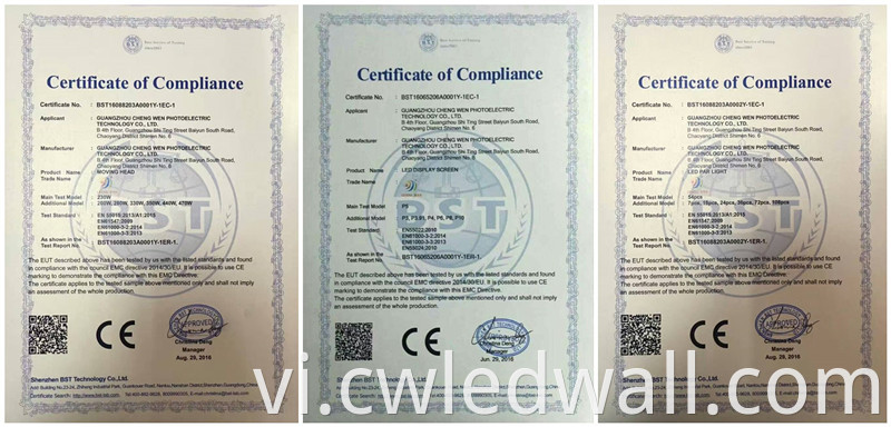Led Wall Certificate